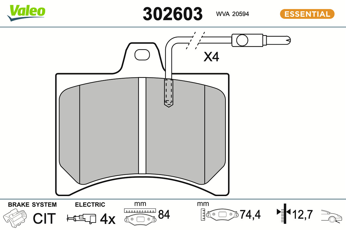 BRAKE PADS FIRST CITROEN VISA FR
